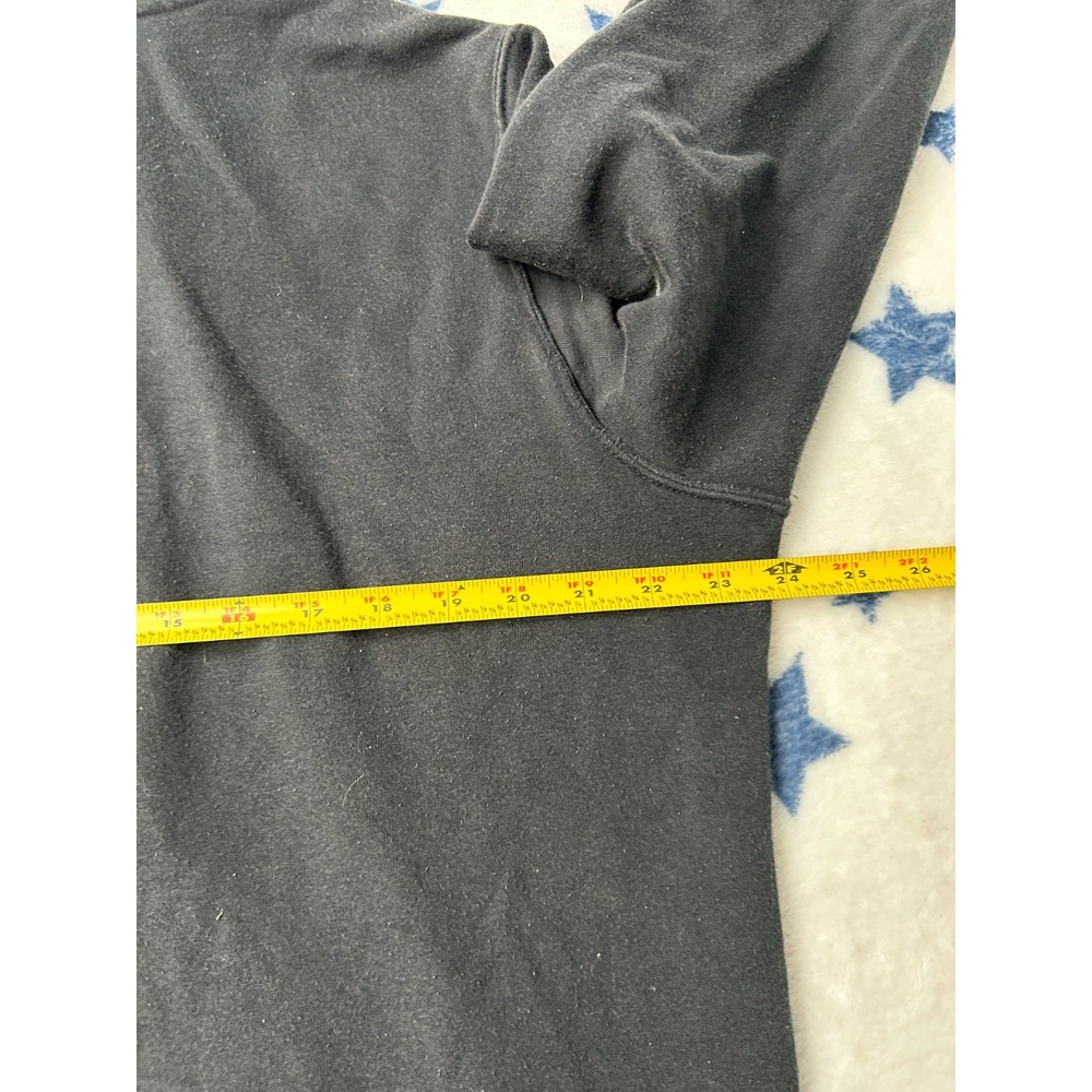 Nike Mens Large Black Orange Box Logo Pullover Hoodie Sweatshirt Distressed - Picture 10 of 12